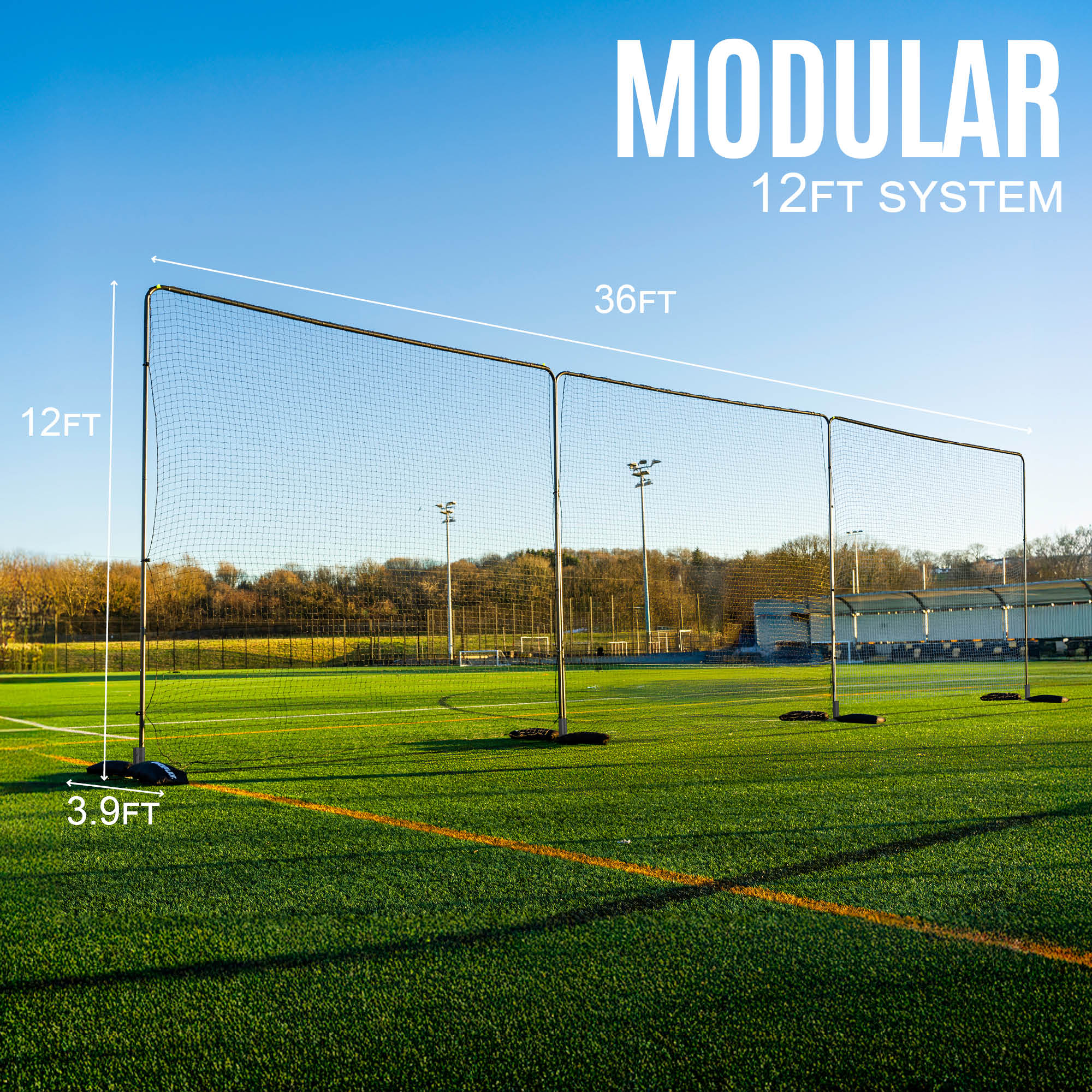 12ft Barrier Net System Freestanding (Multiple Sizes) - Image 12