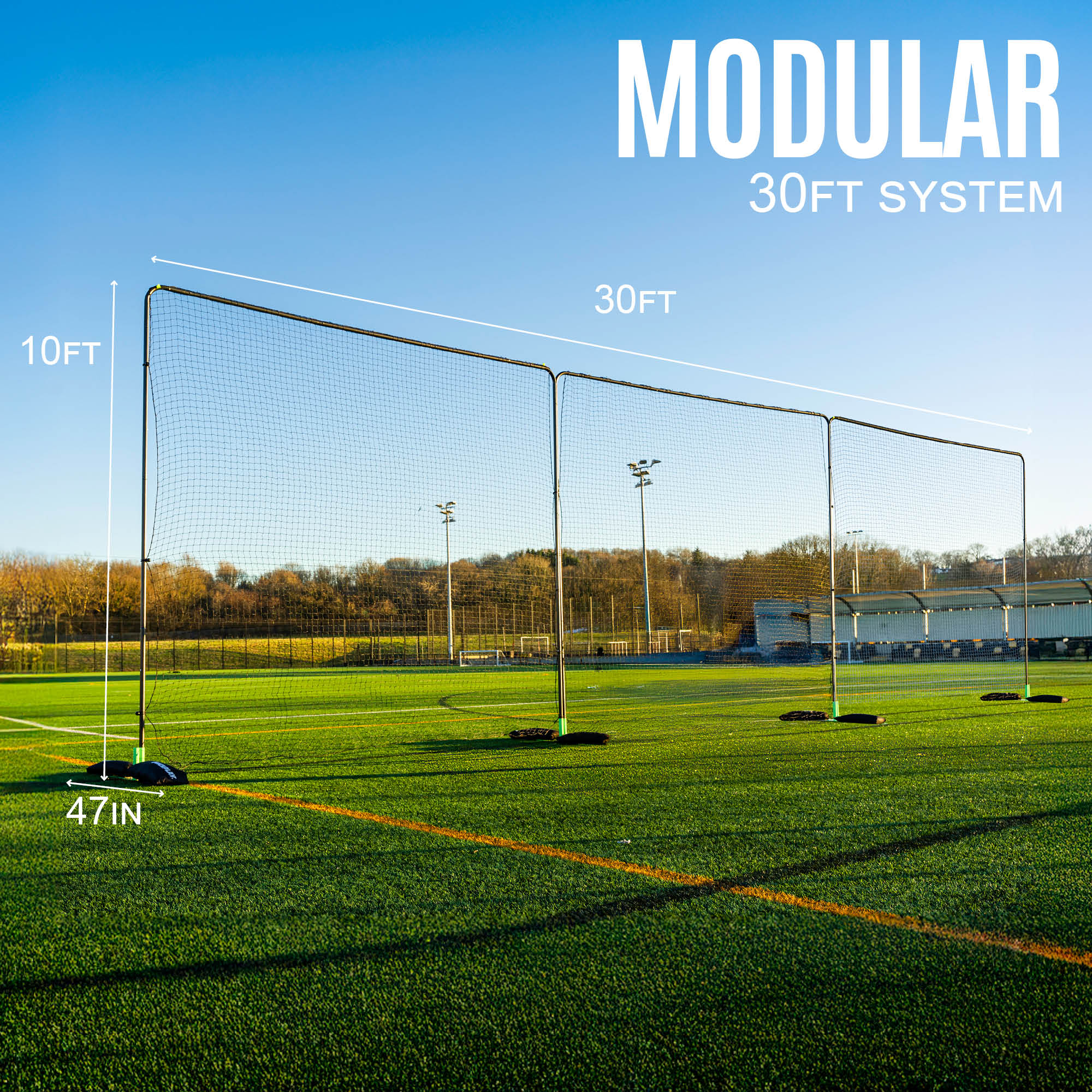 10ft Barrier Net System Freestanding (Multiple Sizes) - Image 12