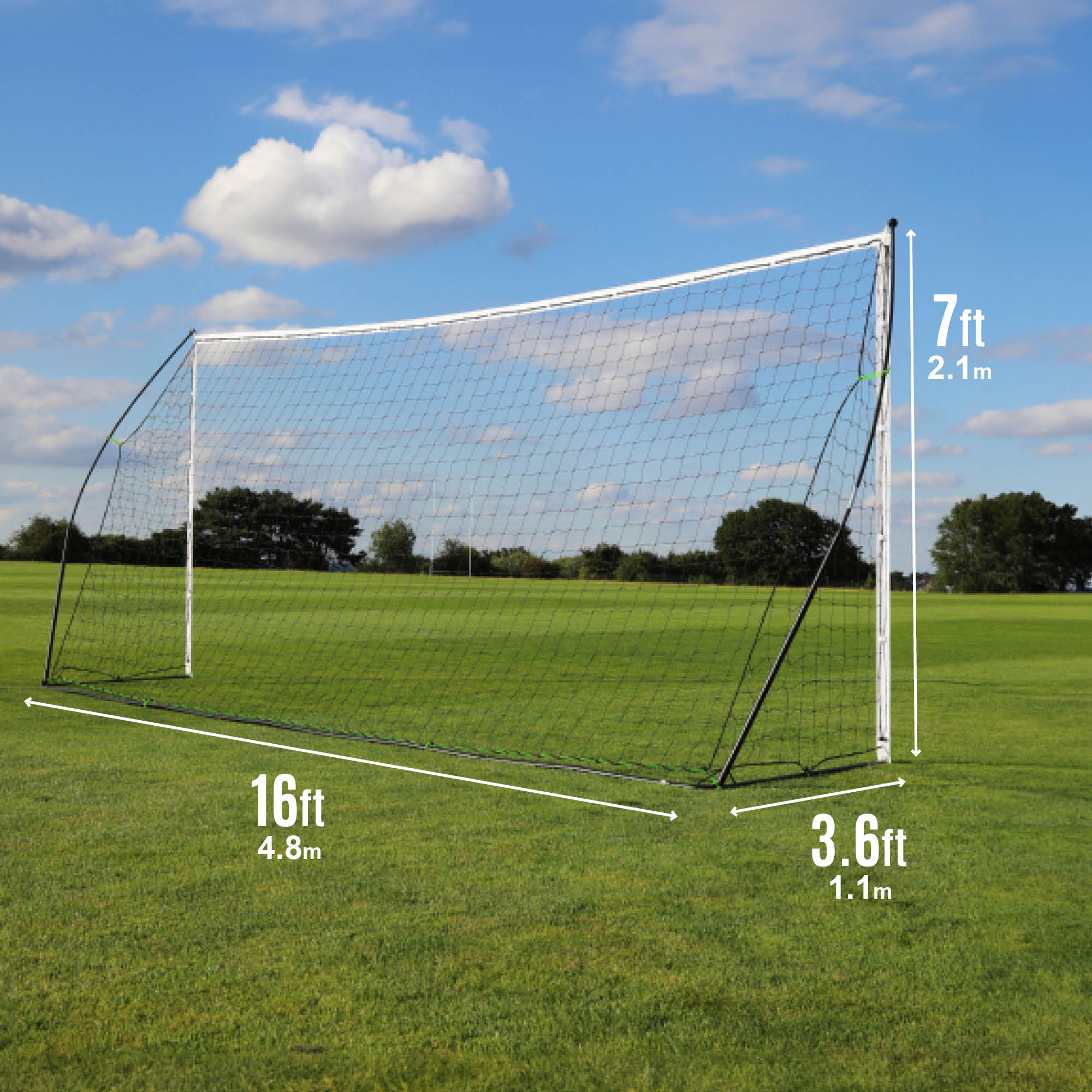 KICKSTER Portable Soccer Goal 16x7' - Image 6