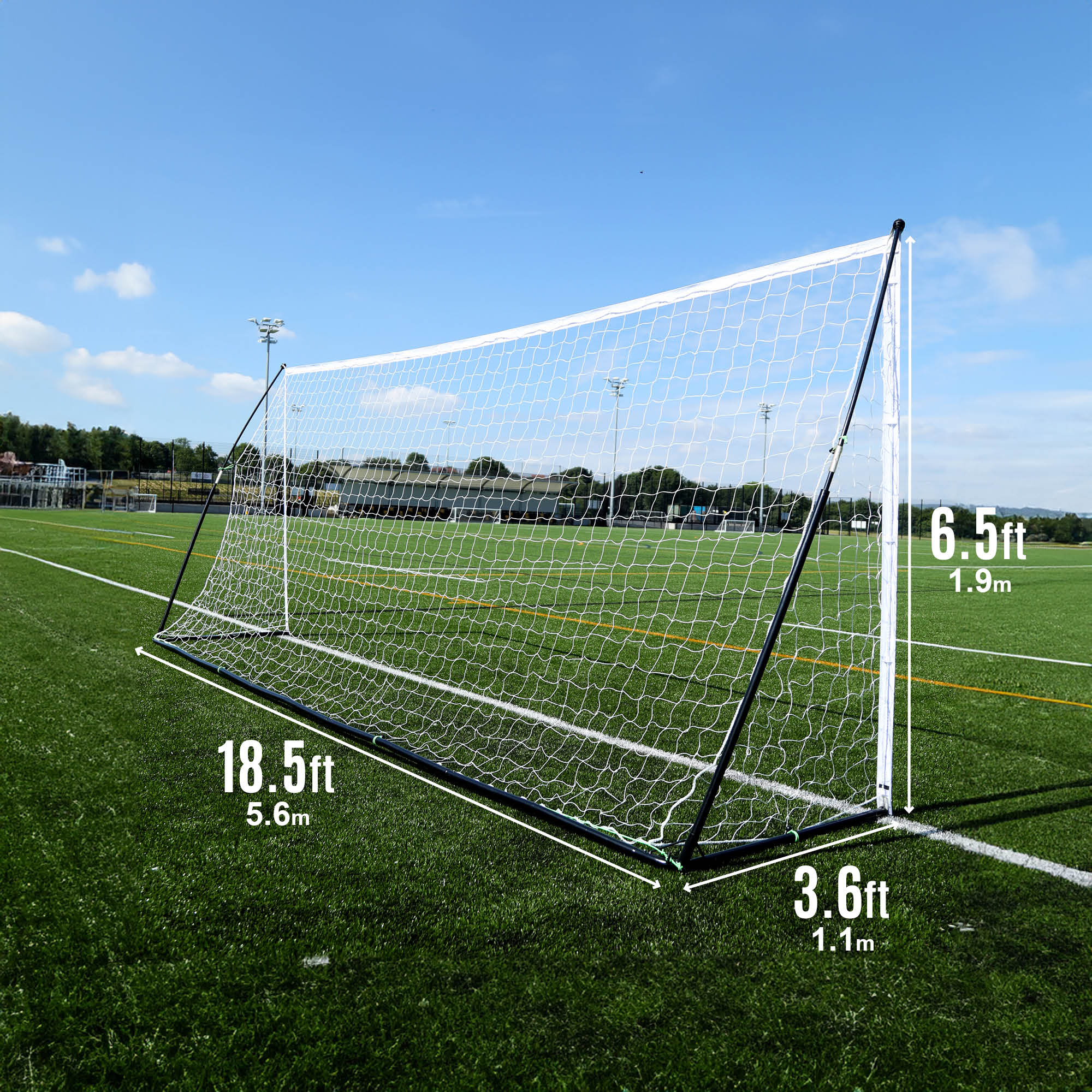KICKSTER Elite Portable Soccer Goal 18.5x6.5' - Image 8