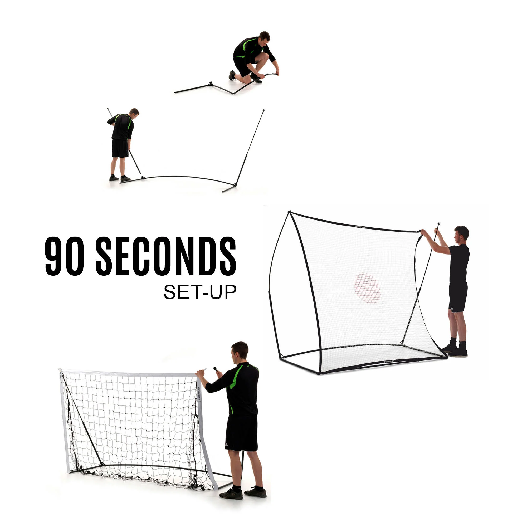 KICKSTER 2-in-1 Soccer Goal / Soccer Rebounder 8x5' - Image 4