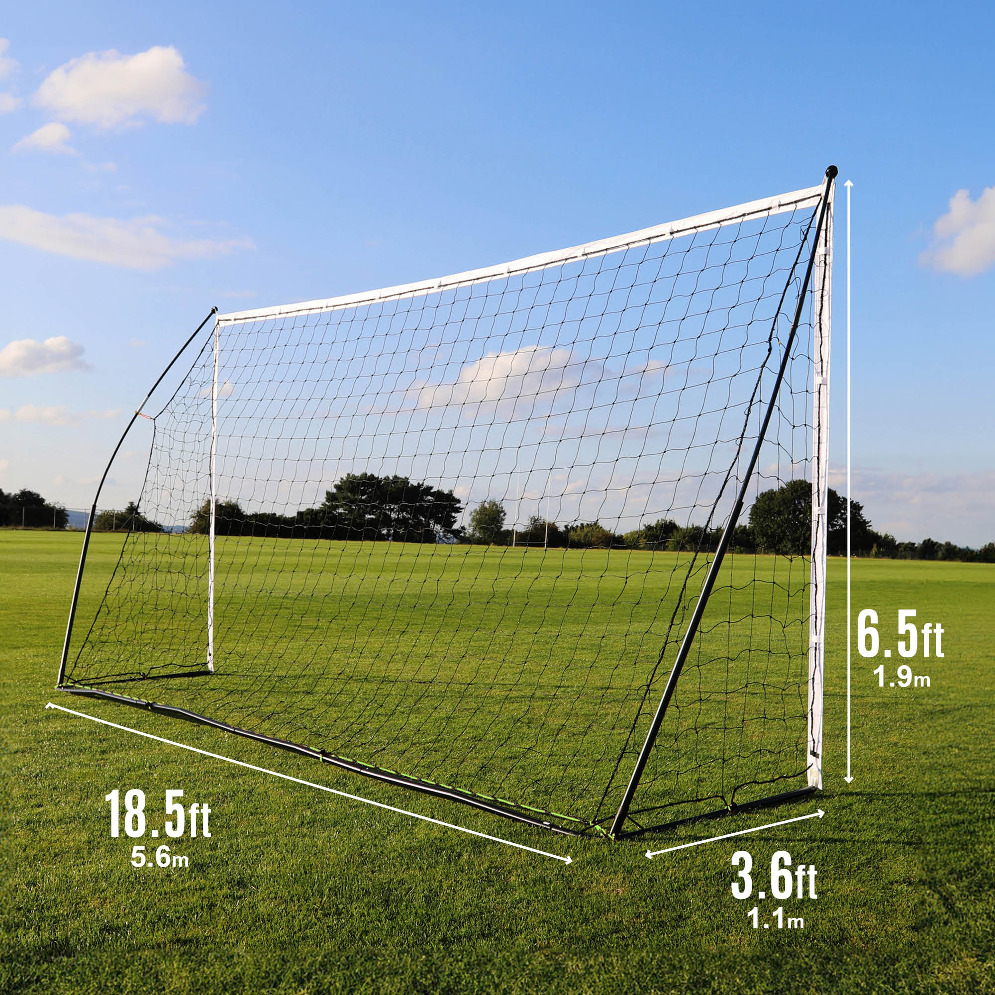 KICKSTER Portable Soccer Goal 18.5x6.5' - Image 6