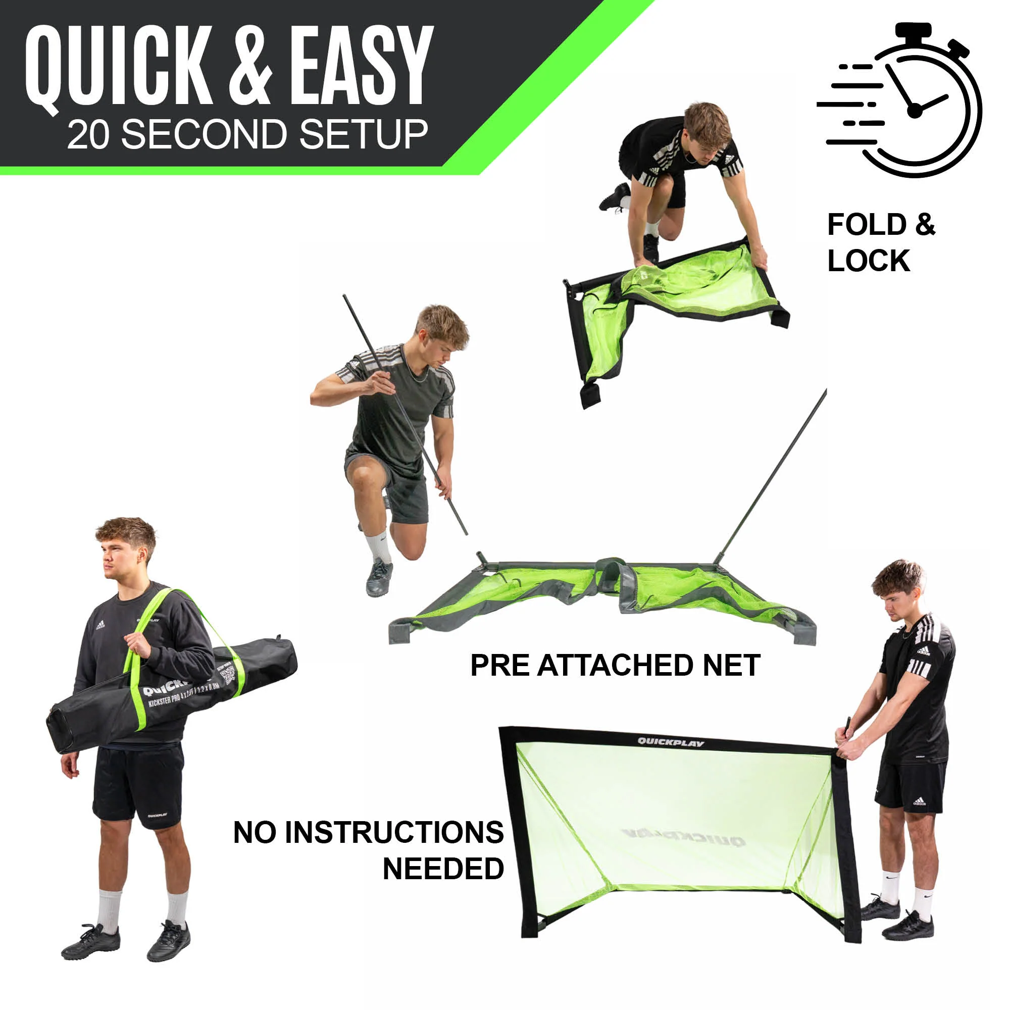 KICKSTER PRO soccer Goal 5x3' - Image 3