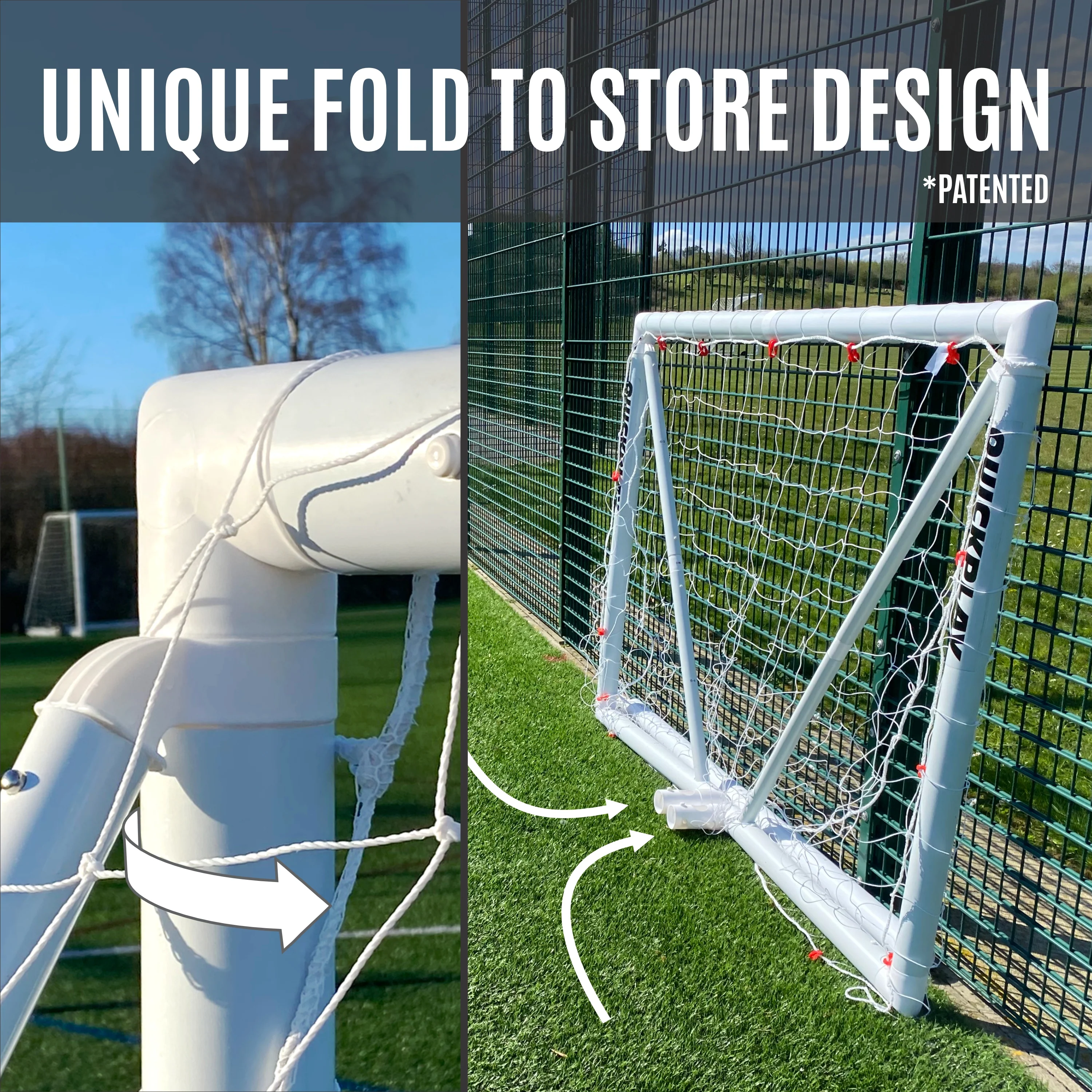 Q-FOLD Folding Soccer Goal 12x6' - Image 3