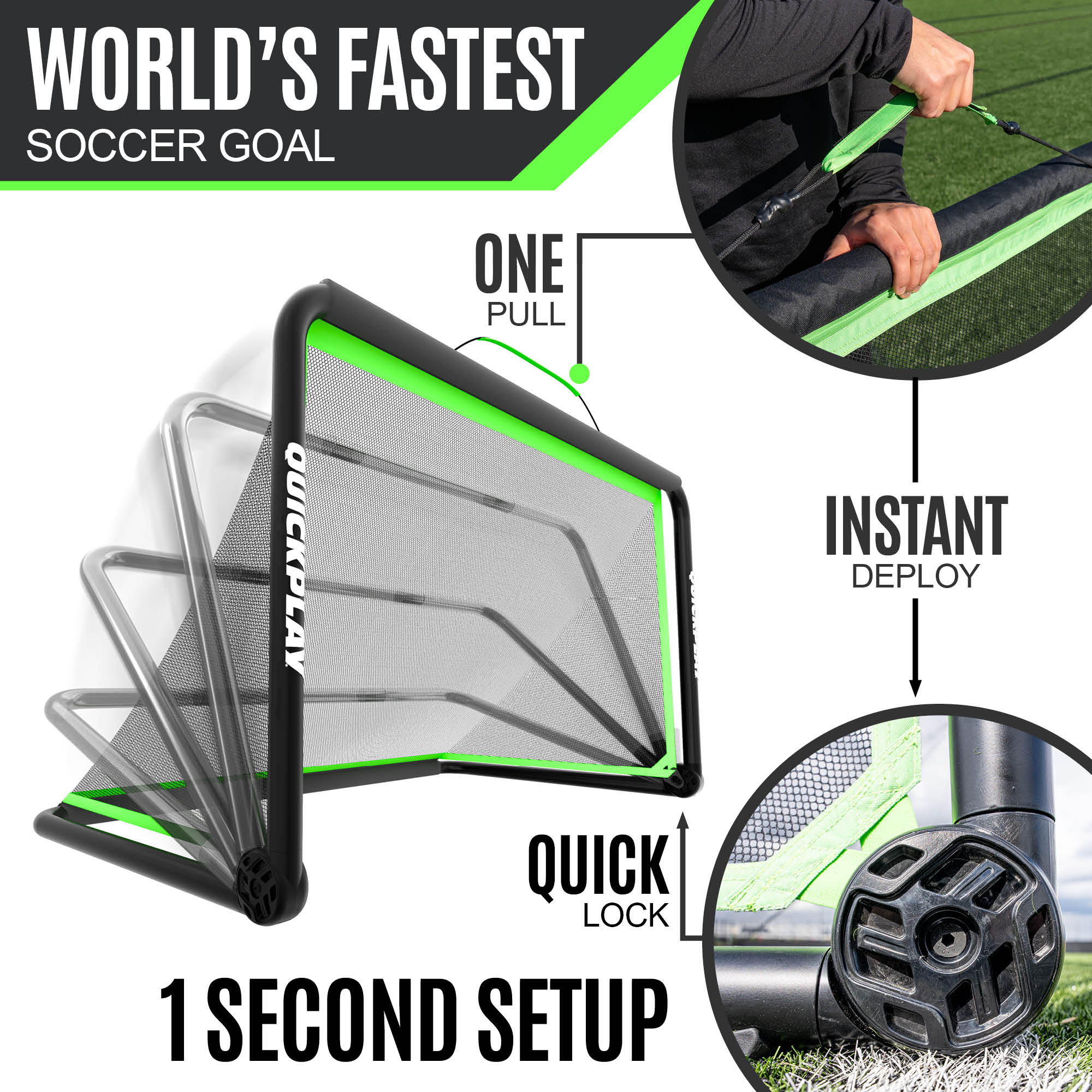 Rhino Instant Soccer Goal 5x3' - Image 3
