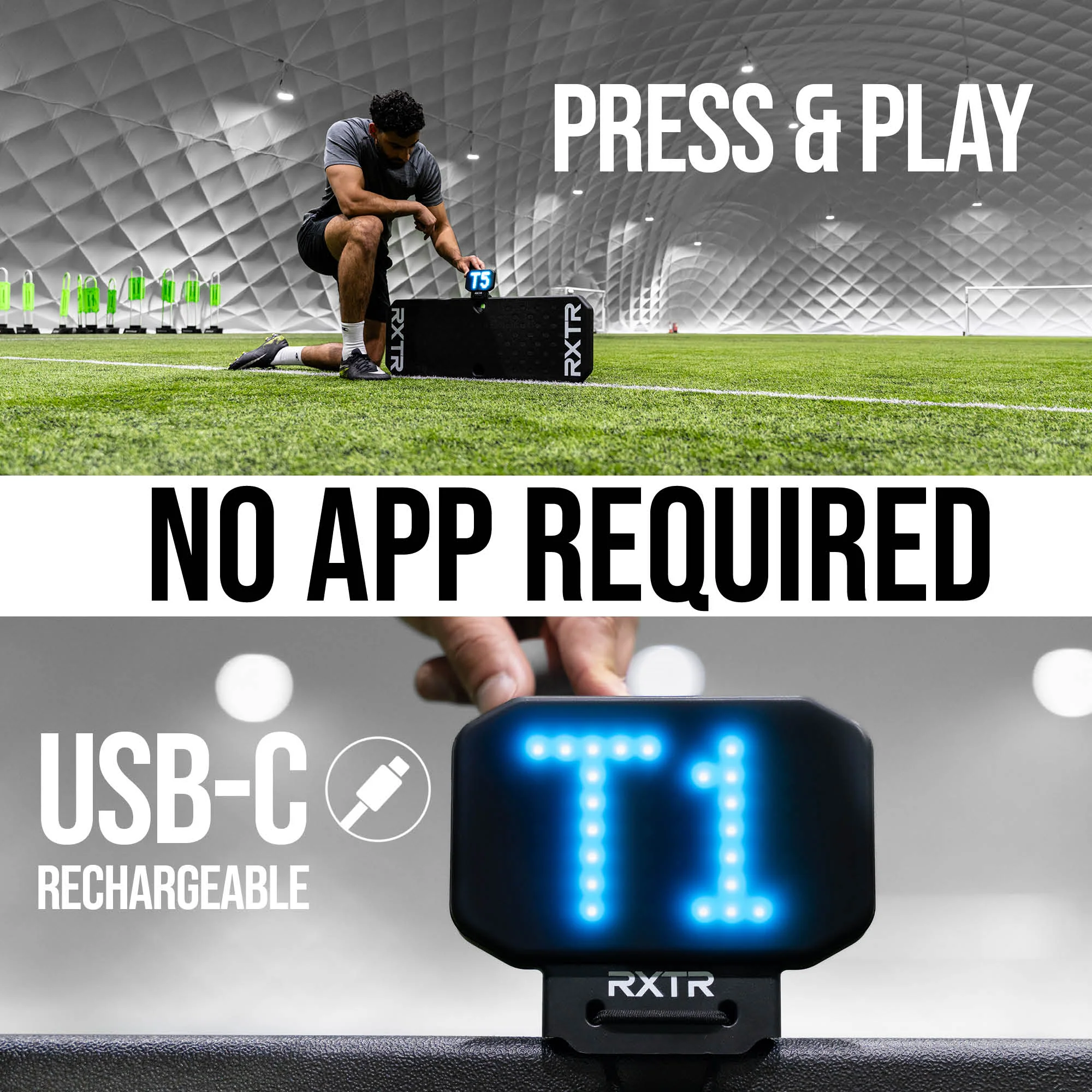 RXTR Pro Coach Soccer Rebound Board & Light Trainer - Image 5