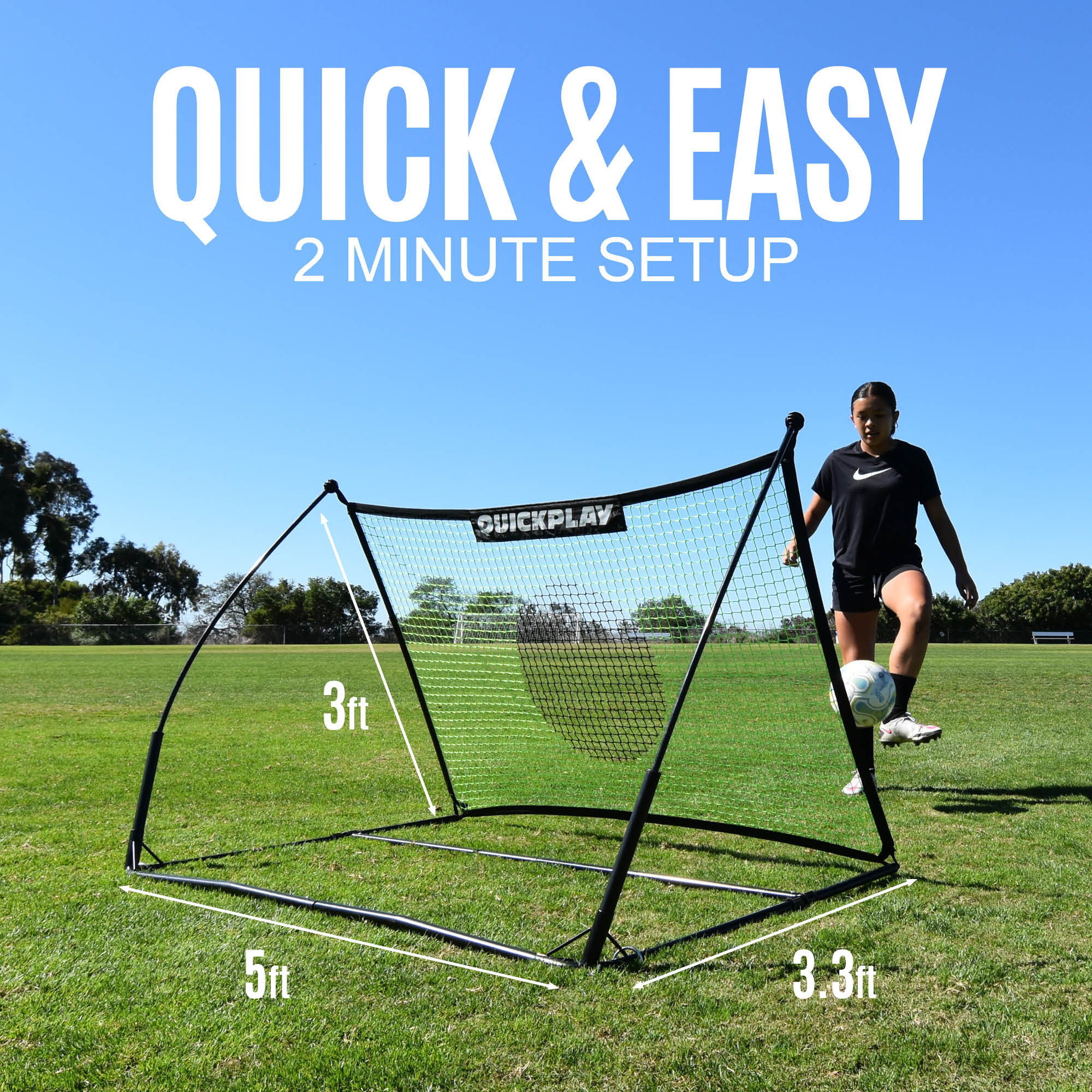 TEKKERS Soccer Rebounder Net 5x3' - Image 5
