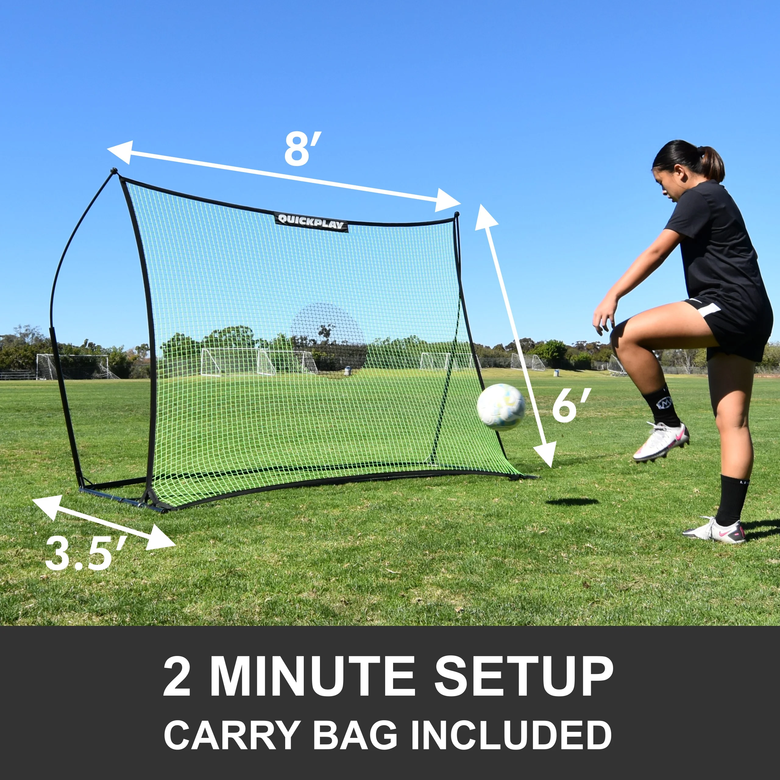 TEKKERS Soccer Rebounder Net XL 8x6' - Image 4